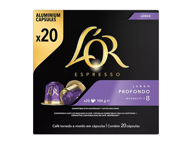 L'OR Espresso Koffiecapsules Lungo Profondo 10x20st