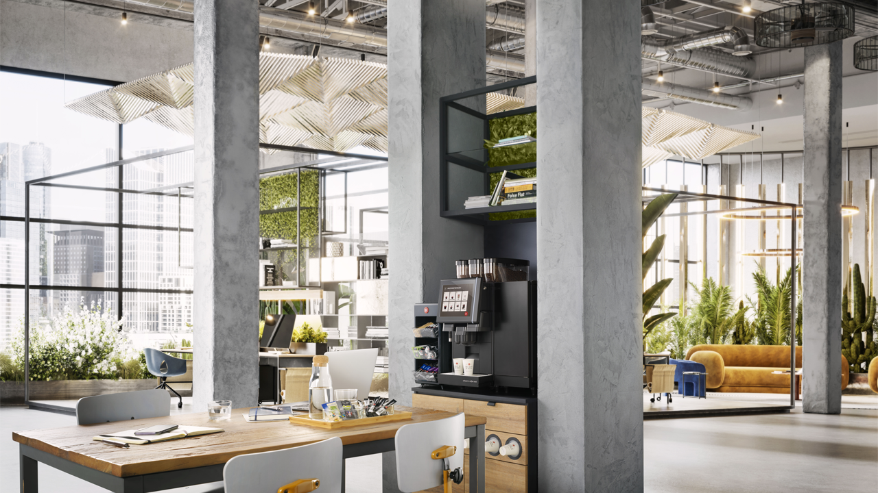 Een moderne machine voor koffie van hoge kwaliteit