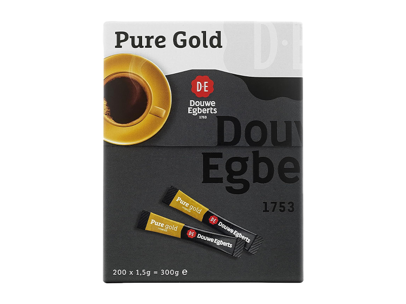Douwe Egberts Instantkoffie Pure Gold sticks 200x1.5gr