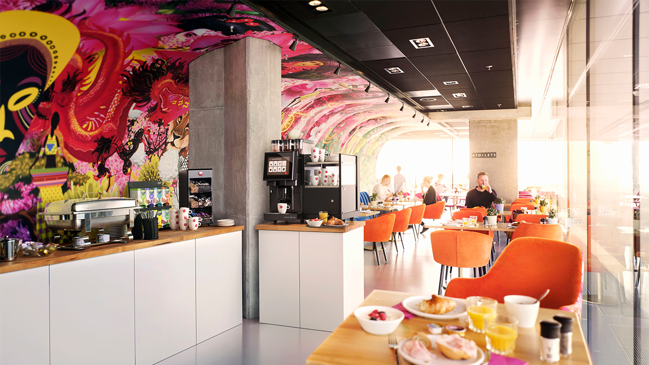 Een moderne machine voor koffie van hoge kwaliteit