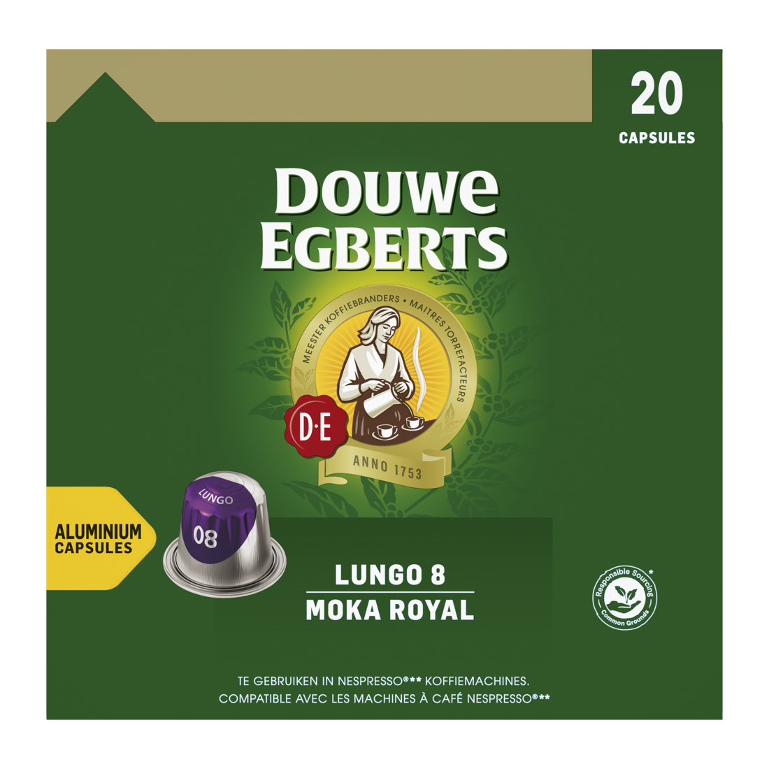 Douwe Egbert Koffiecapsules Lungo Moka Royal 10x20st