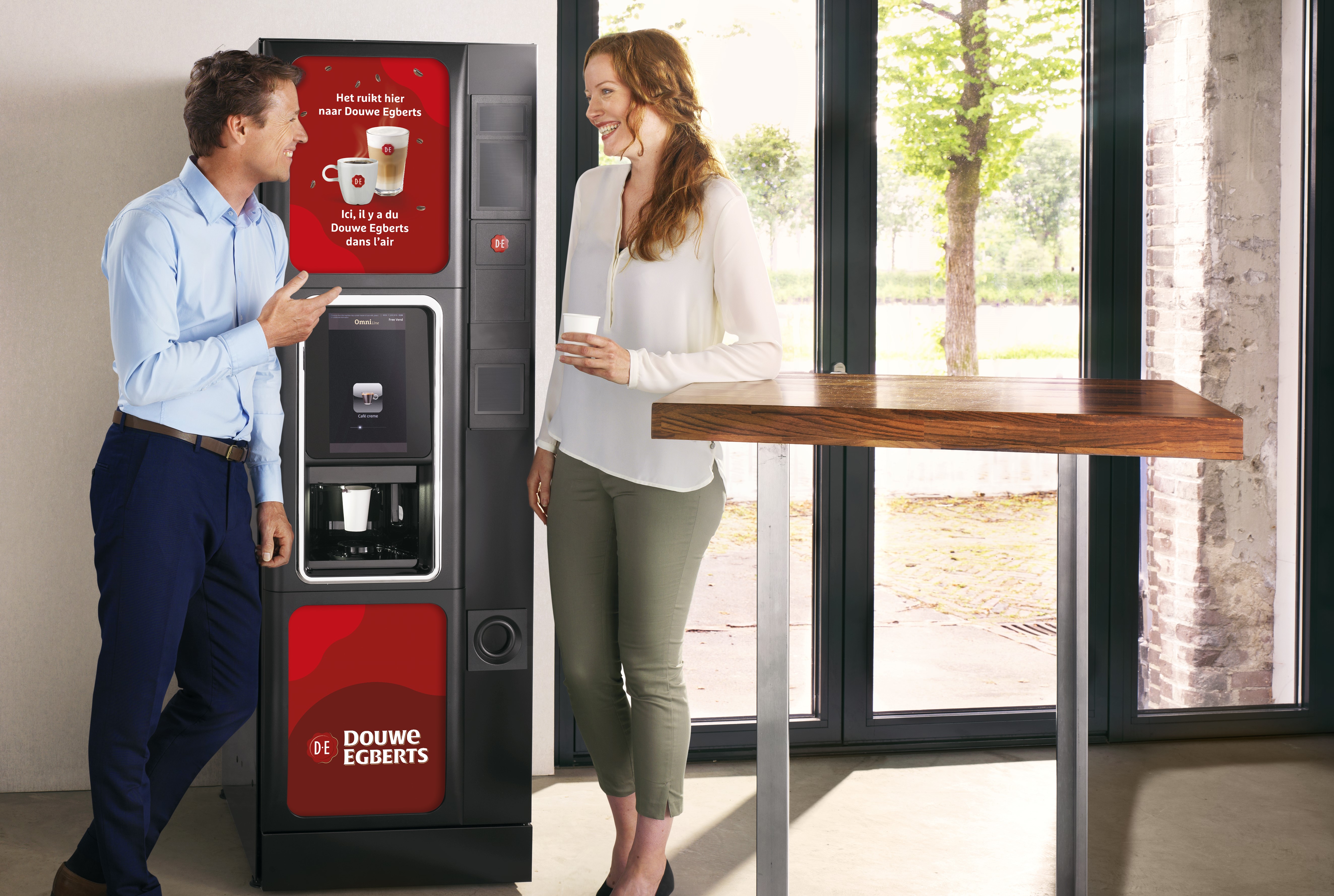 Vrijstaande bonenmachine met bekeruitgifte